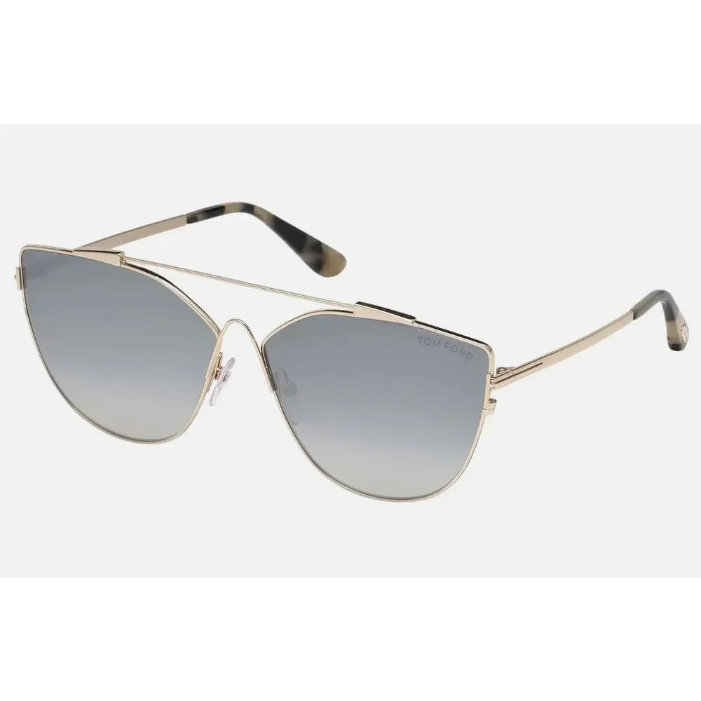 💎✨NEW✨💎NWT Tom Ford Jacquelyn Grey Mirror Cat Eye Sunglasses